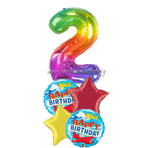 Airplane Birthday Age Balloon Bouquet Airplane Birthday Age Balloon Bouquet